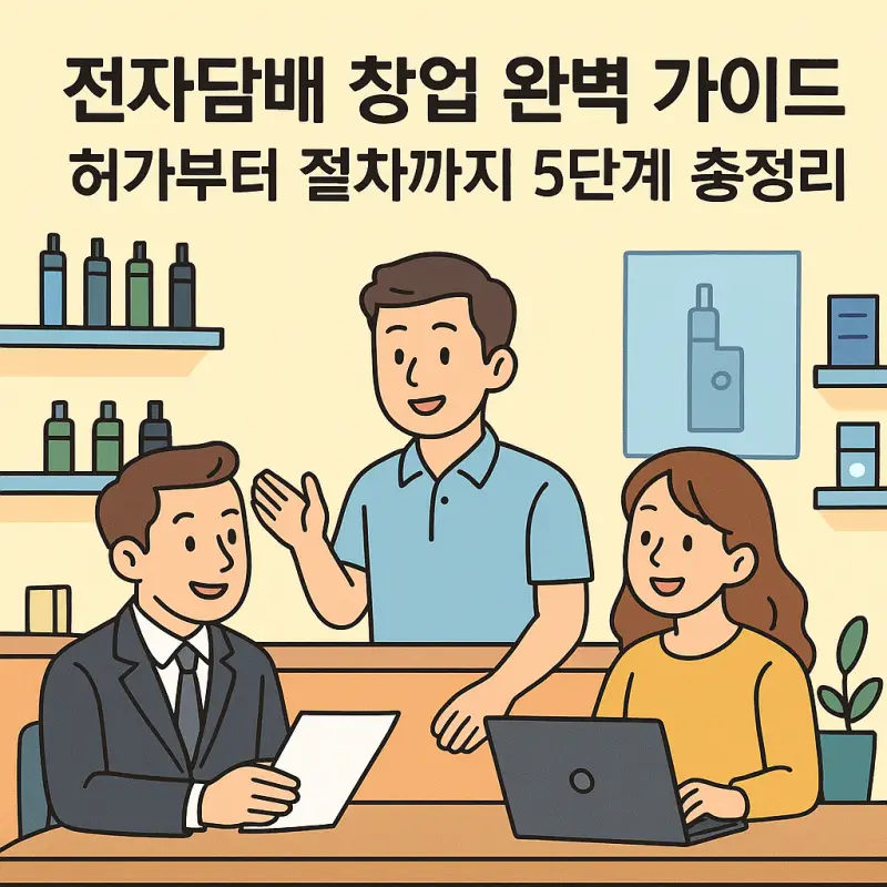 전자담배 창업 허가 절차와 5단계 창업 과정을 설명하는 완벽 가이드 썸네일