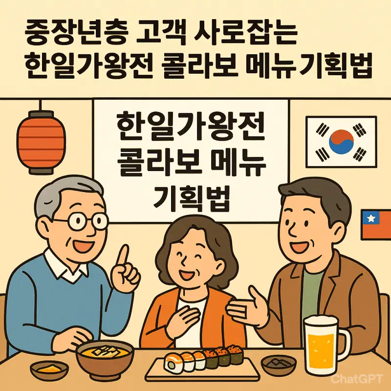 한일가왕전 시청 고객을 타겟으로 한 중장년층 특화 콜라보 메뉴 기획 전략 썸네일