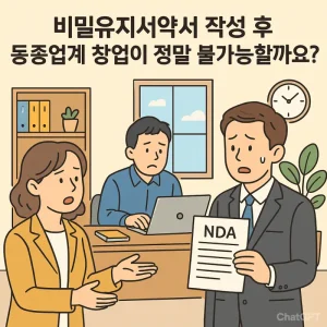 비밀유지서약서 작성 후 동종업계 창업 가능성에 대한 법적 분석 콘텐츠 썸네일
