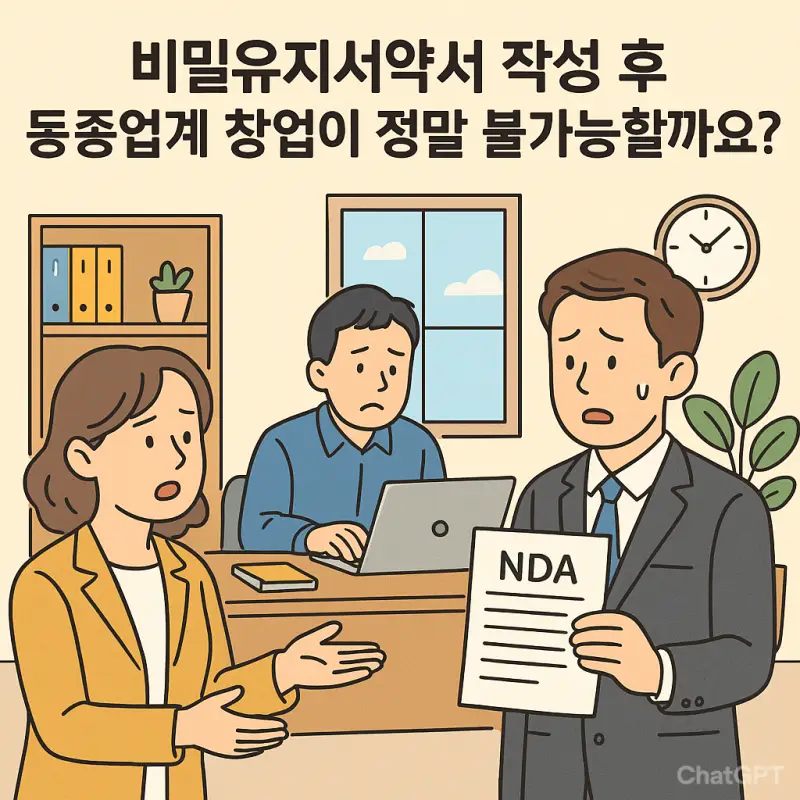 비밀유지서약서 작성 후 동종업계 창업 가능성에 대한 법적 분석 콘텐츠 썸네일
