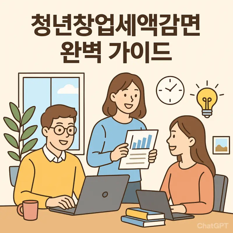 청년창업세액감면 혜택과 정보통신업 주업종 부업종 기준을 설명하는 가이드 썸네일