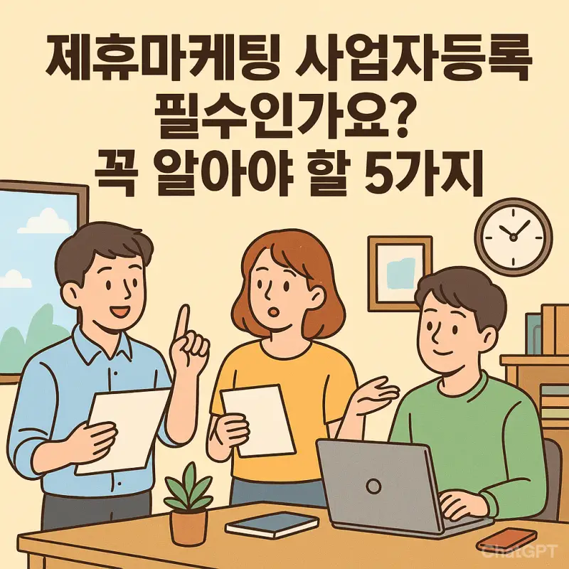 제휴마케팅 사업자등록 필요 여부와 주의사항을 안내하는 정보 썸네일