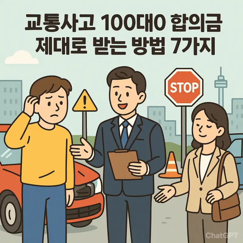 교통사고 100대0 합의금을 제대로 받는 방법을 안내하는 법률 정보 썸네일