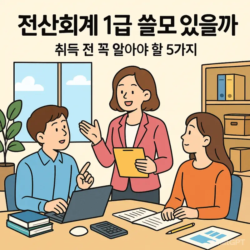 전산회계 1급 쓸모와 실무 활용도를 분석한 자격증 정보 썸네일