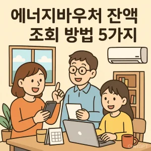 에너지바우처 잔액조회 방법 5가지를 안내하는 정보 썸네일