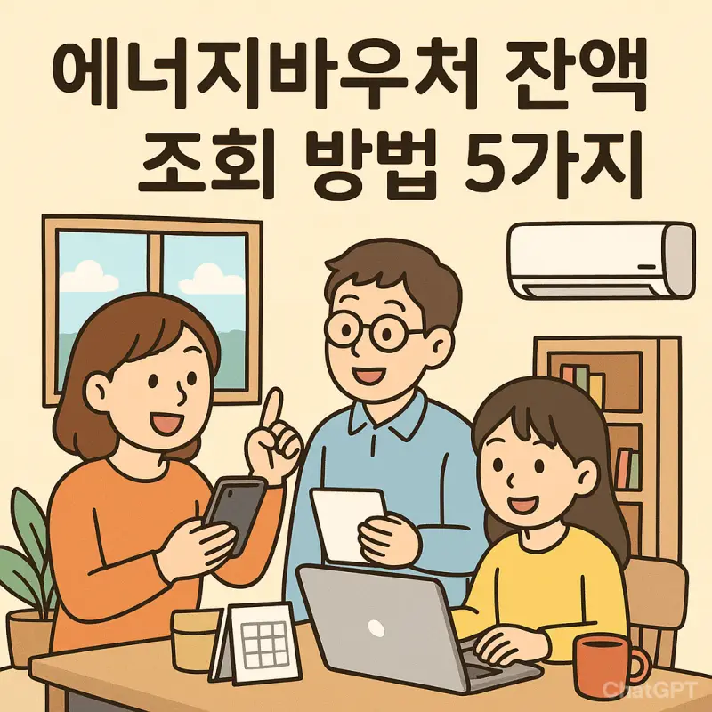에너지바우처 잔액조회 방법 5가지를 안내하는 정보 썸네일