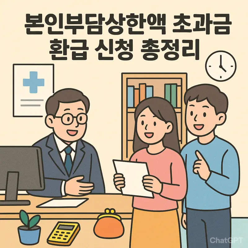 본인부담상한액 초과금 환급 신청 절차와 방법을 안내하는 건강보험 정보 썸네일