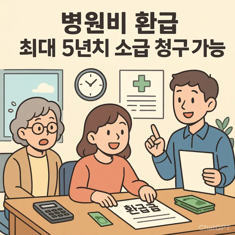 병원비 환급 신청 방법과 최대 5년치 소급 청구 절차를 안내하는 건강보험 정보 썸네일