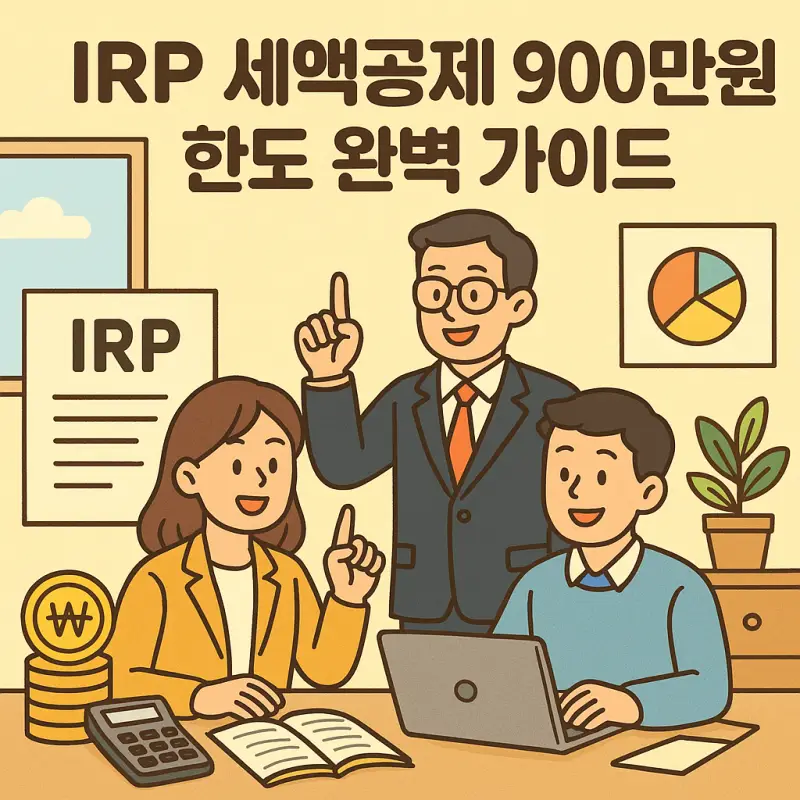 IRP 세액공제 900만원 한도와 절세 혜택을 설명하는 재테크 가이드 썸네일