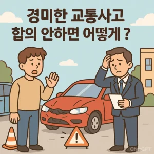 경미한 교통사고 합의 안하면 발생하는 법적 절차와 2025년 변경 기준을 설명하는 썸네일