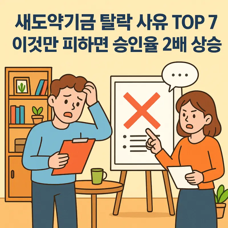 새도약기금 탈락 사유 7가지와 승인율을 높이는 방법을 안내하는 정보 썸네일
