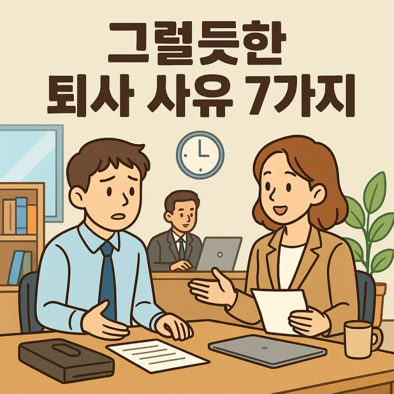 그럴듯한 퇴사 사유 7가지를 정리한 이직 면접 준비 가이드 썸네일