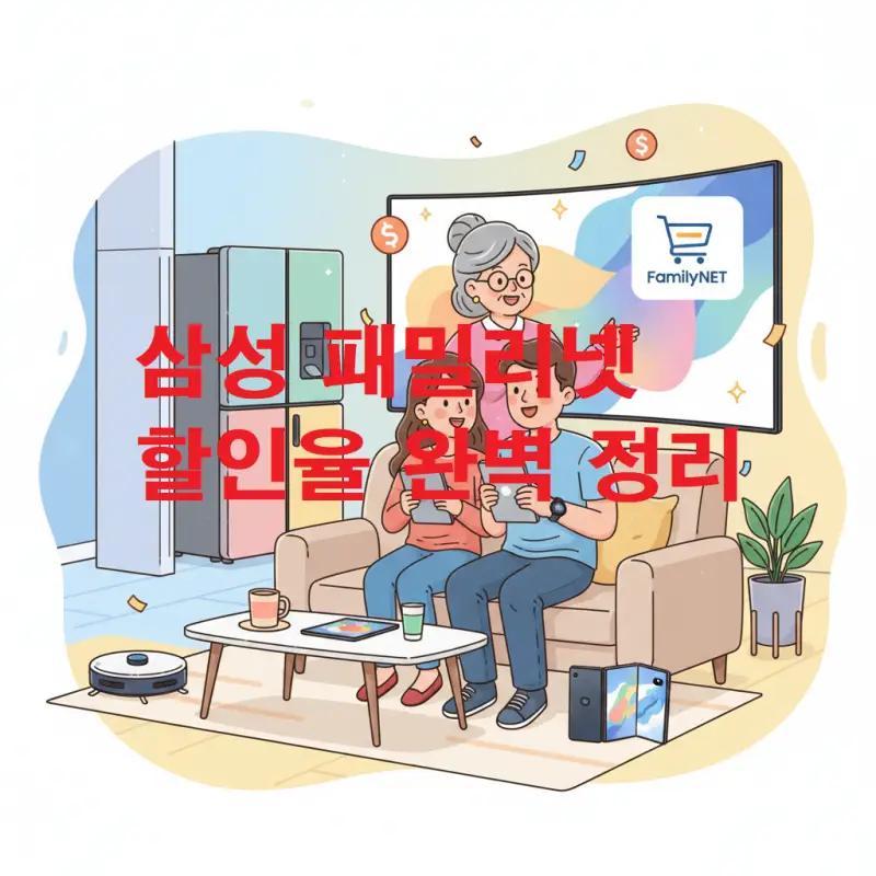 삼성 패밀리넷 할인율을 제품별로 정리한 혜택 안내 썸네일