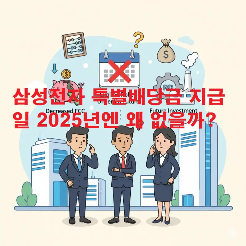 삼성전자 특별배당금 지급일이 2025년에 없는 이유를 설명하는 정보 썸네일