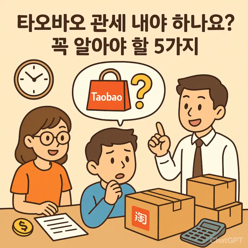 타오바오 관세 부과 기준과 면제 조건을 설명하는 해외직구 가이드 썸네일