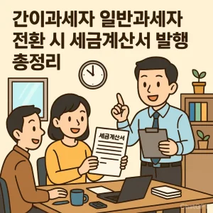 간이과세자 일반과세자 전환 시 세금계산서 발행 방법과 절차를 설명하는 세무 안내 썸네일