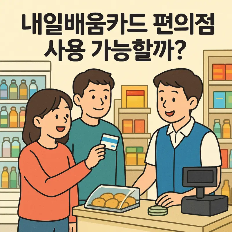 내일배움카드 편의점 사용 가능 여부와 올바른 활용법을 안내하는 정보 썸네일