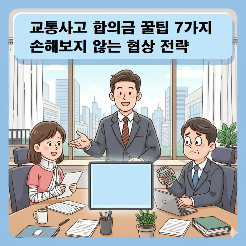 교통사고 합의금 꿀팁을 정리한 손해보지 않는 협상 전략 안내 이미지