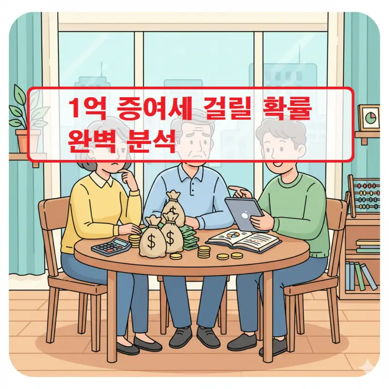 1억 증여세 걸릴 확률을 분석한 세금 정보 썸네일 이미지