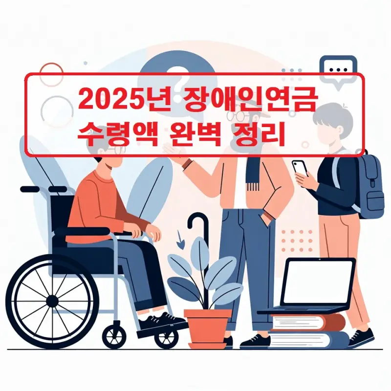 2025년 장애인연금 수령액 기준과 지급 내용을 정리한 복지 정보 썸네일 이미지