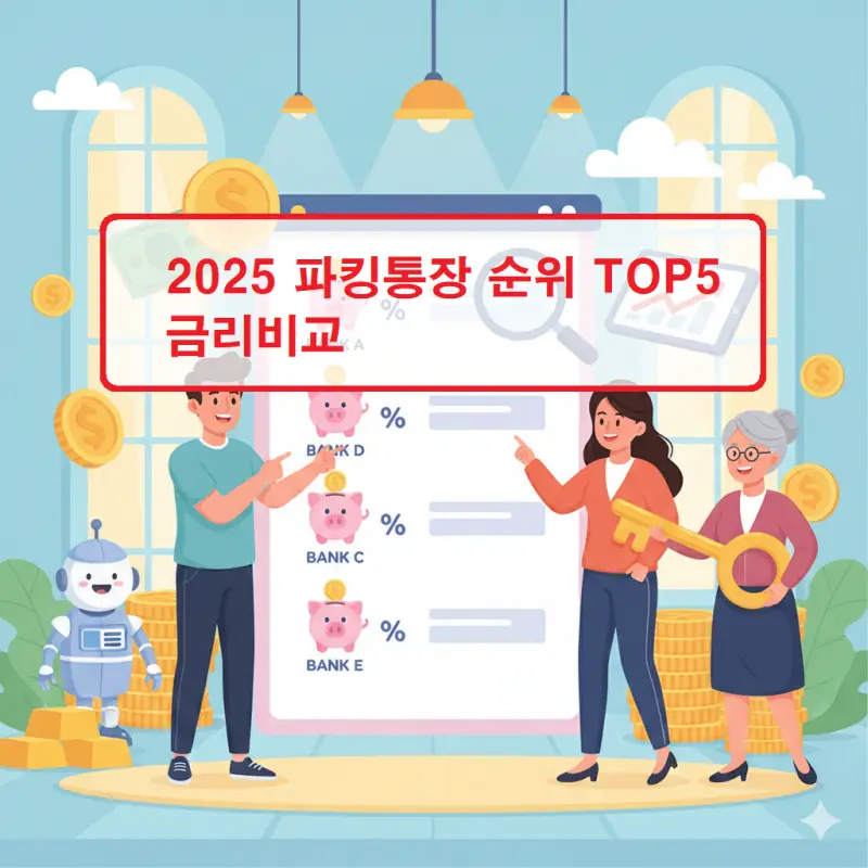 2025년 파킹통장 순위 TOP5를 금리 비교와 함께 정리한 금융정보 썸네일