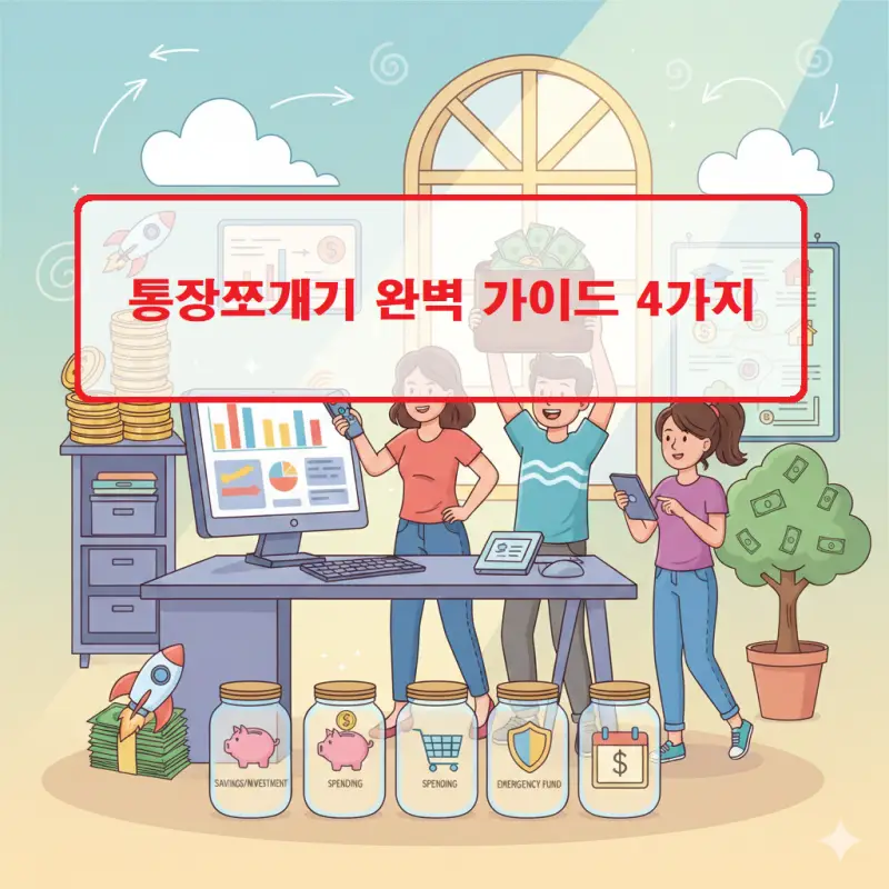 통장쪼개기 방법을 4가지 단계로 설명하는 재테크 가이드 썸네일