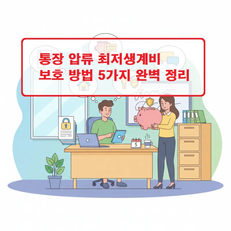 통장 압류 최저생계비 보호 방법 5가지를 안내하는 금융 정보 썸네일