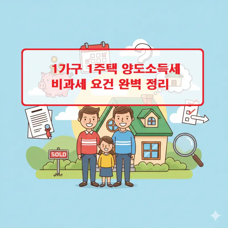 1가구 1주택 양도소득세 비과세 요건을 정리한 부동산 세금 안내 썸네일