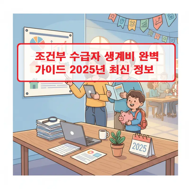 조건부 수급자 생계비 지급 기준과 신청 방법을 안내하는 복지 정보 썸네일