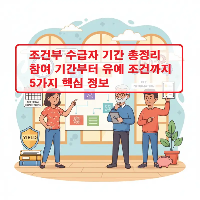조건부 수급자 기간과 참여 조건 및 유예 사유를 정리한 복지 정보 썸네일