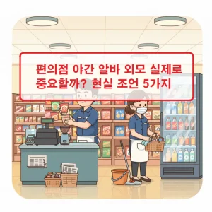 편의점 야간 알바 외모의 중요성과 채용 기준에 대한 현실 조언을 담은 썸네일