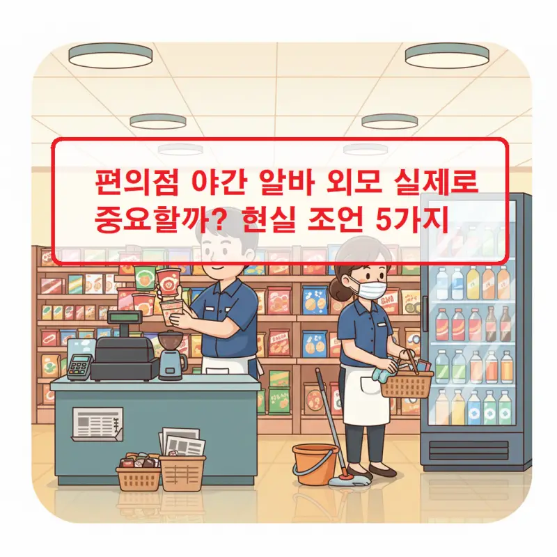 편의점 야간 알바 외모의 중요성과 채용 기준에 대한 현실 조언을 담은 썸네일