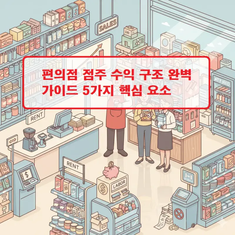 편의점 점주 수익 구조와 수익성 분석을 설명하는 창업 정보 썸네일