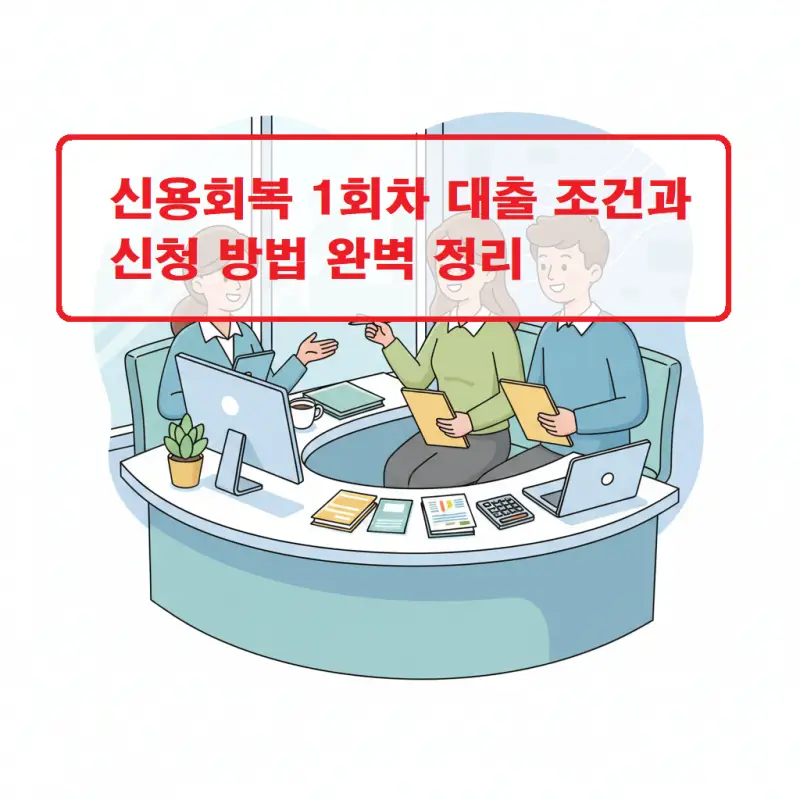 신용회복 1회차 대출 조건과 신청 절차를 안내하는 금융 정보 썸네일