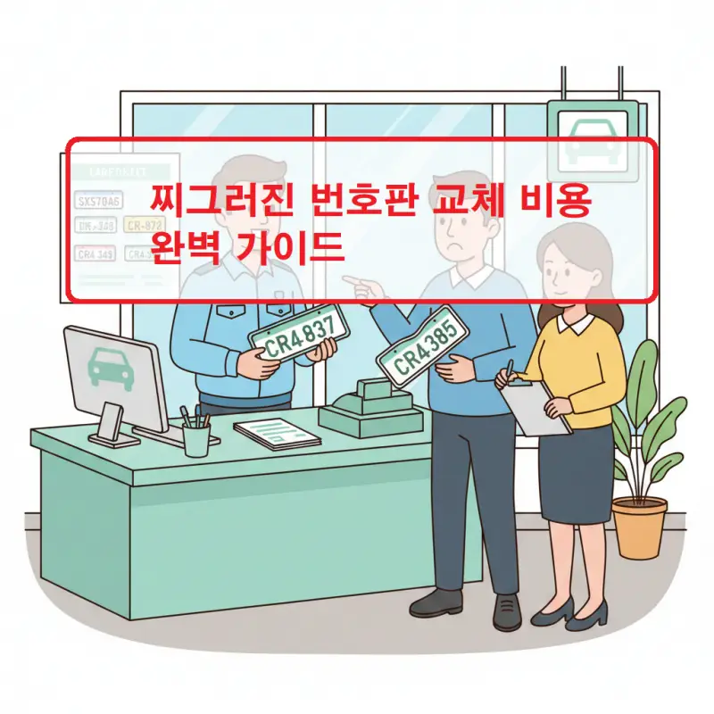 찌그러진 번호판 교체 비용과 절차를 안내하는 자동차 정비 정보 썸네일