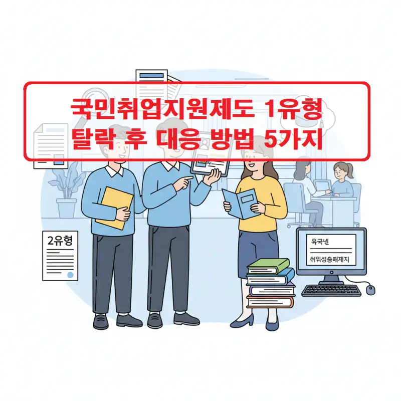국민취업지원제도 1유형 탈락 후 활용할 수 있는 대안과 재신청 방법을 안내하는 취업 지원 정보 썸네일