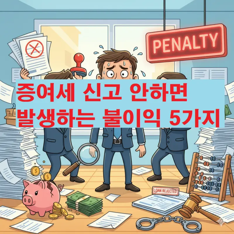 증여세 신고 안하면 발생하는 불이익 5가지를 설명하는 세금 정보 썸네일