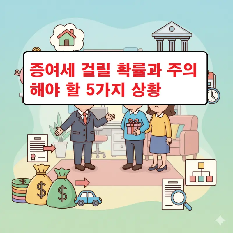 증여세 걸릴 확률과 주의해야 할 상황 5가지를 안내하는 세금 정보 썸네일