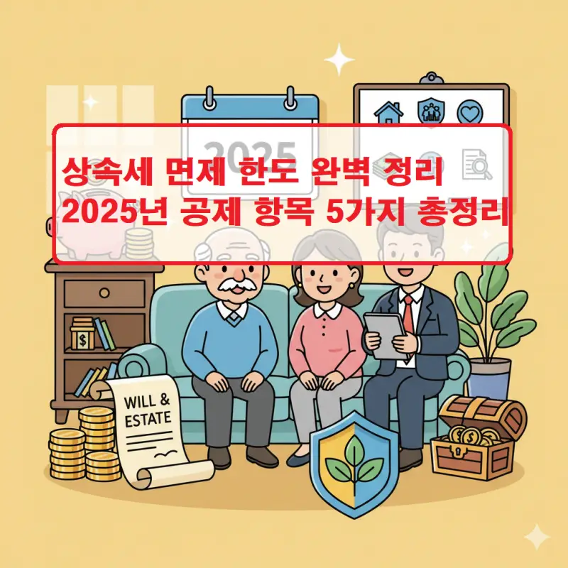 상속세 면제 한도와 2025년 공제 항목을 정리한 세무 정보 썸네일