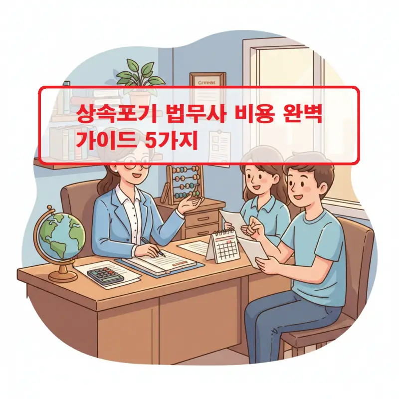 상속포기 법무사 비용의 구성 항목과 절차를 설명하는 법률 정보 썸네일