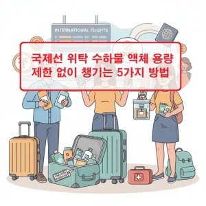 국제선 위탁 수하물 액체 용량 제한 없이 챙기는 방법을 소개하는 여행 팁 썸네일