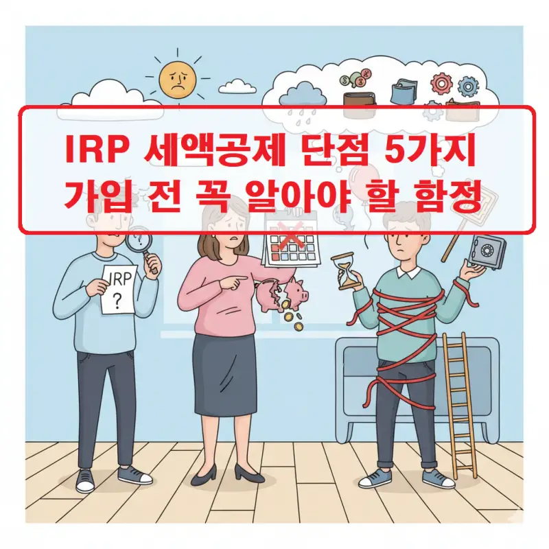 IRP 세액공제 단점을 설명하는 재무 정보 썸네일 이미지
