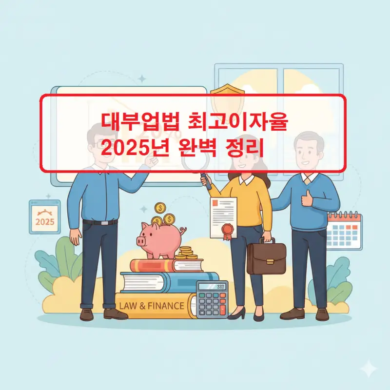 대부업법 최고이자율 2025년 기준과 법정 한도를 설명하는 금융 법규 썸네일