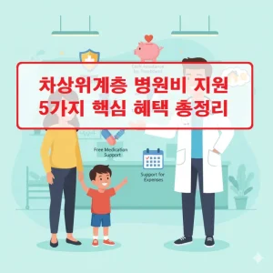 차상위계층 병원비 지원 혜택을 설명하는 의료 복지 정보 썸네일
