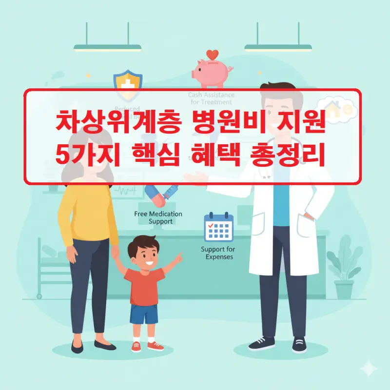 차상위계층 병원비 지원 혜택을 설명하는 의료 복지 정보 썸네일