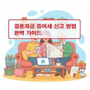 결혼자금 증여세 신고 방법과 절차를 안내하는 세금 정보 썸네일
