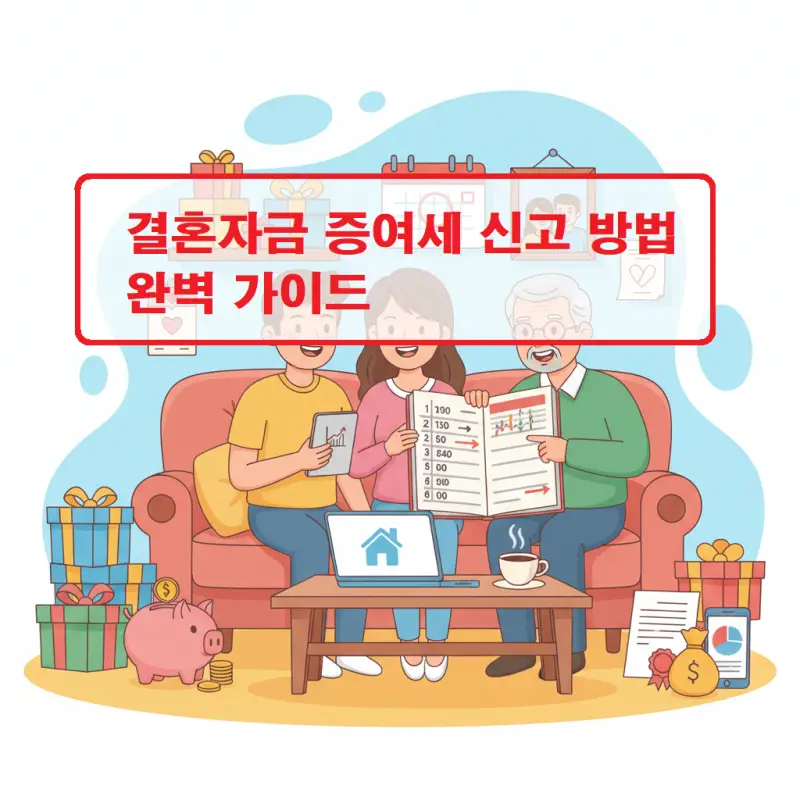 결혼자금 증여세 신고 방법과 절차를 안내하는 세금 정보 썸네일