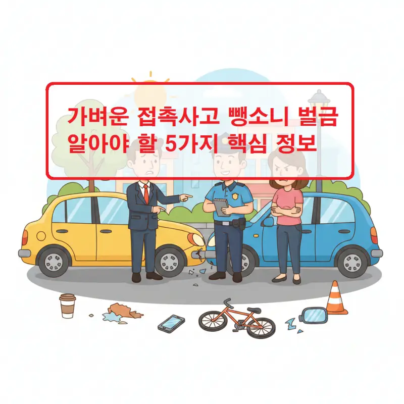 가벼운 접촉사고 뺑소니 벌금과 처벌 기준을 설명하는 법률 정보 썸네일