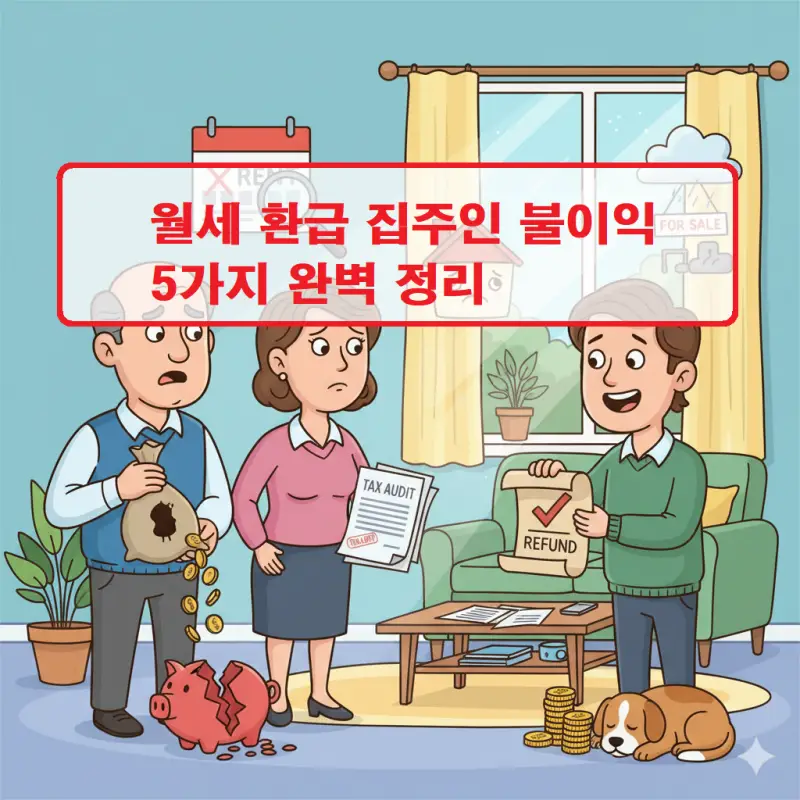 월세 환급 집주인 불이익 5가지를 정리한 부동산 세금 정보 썸네일