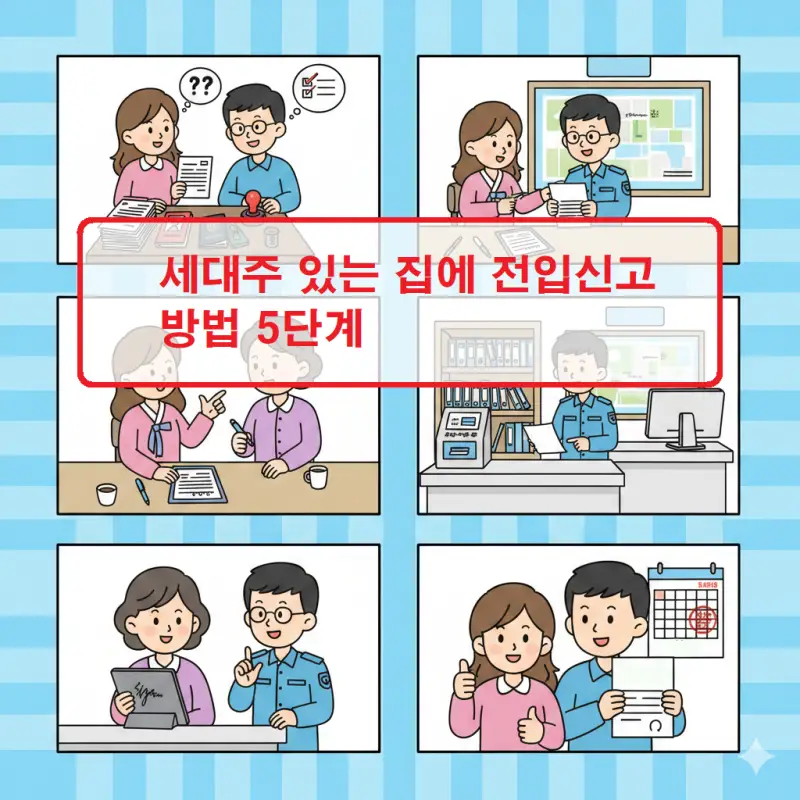 세대주 있는 집에 전입신고 하는 절차와 필요 서류를 안내하는 주거 정보 썸네일